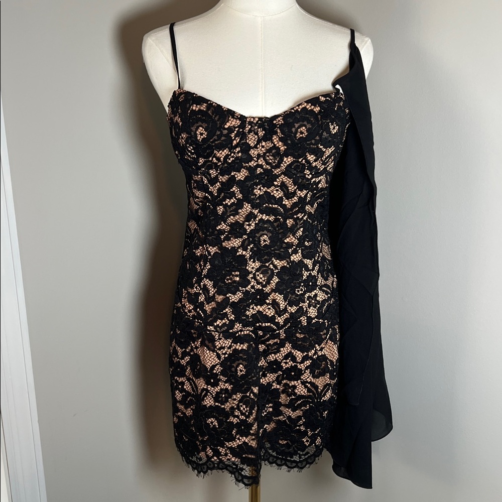 NBD Frannie Mini Dress Black Lace S - Picture 4 of 6